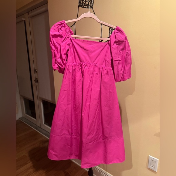 NTW Kate Spade Puff-Sleeve Taffeta Minidress - Picture 6 of 7